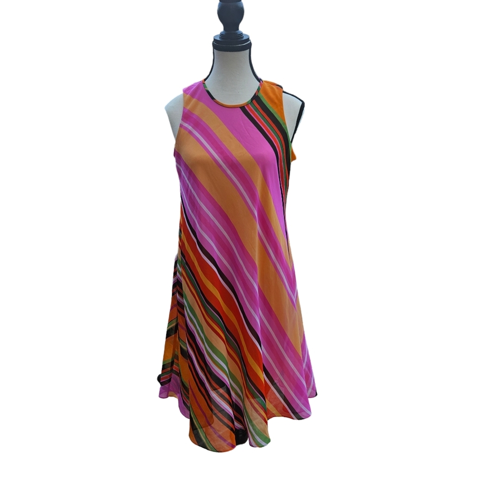 Calvin Klein Swing Dress Multicolor Pink Size 4